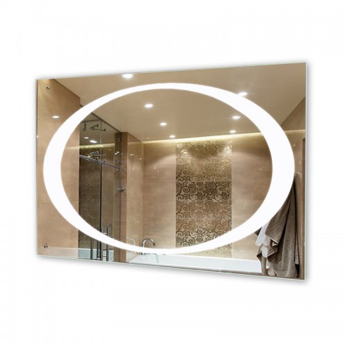 Зеркало в ванную комнату с подсветкой "Элипс" 980х600 мм LED 041