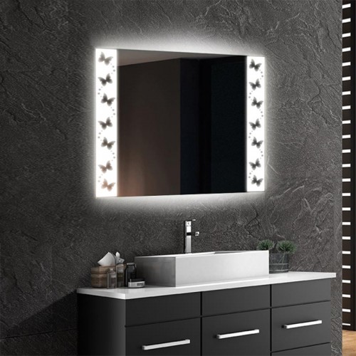 Зеркало в ванную комнату с 3D контурной подсветкой "Сказка" 800х700 мм L56