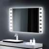 Зеркало в ванную комнату с 3D контурной подсветкой "Агат" 800х600 мм L58
