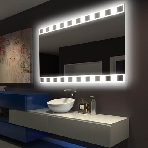 Зеркало в ванную комнату с 3D подсветкой "Кварц"