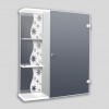 Зеркальный шкафчик в ванную комнату без подсветки 600х700 мм Ш809