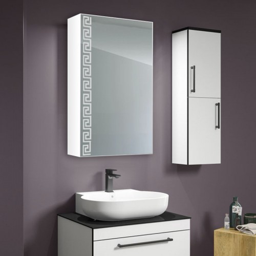 Зеркальный шкафчик в ванную комнату без подсветки Ш2495