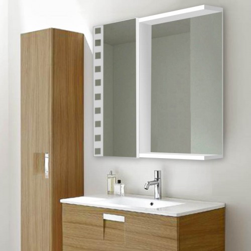 Зеркальный шкафчик в ванную комнату без подсветки Ш3372