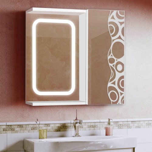 Зеркальный шкафчик в ванную комнату с подсветкой Ш 6350/2