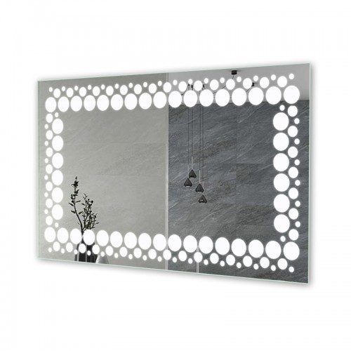 Зеркало в прихожую или ванную комнату с подсветкой "Peace" 980х600 мм LED 045