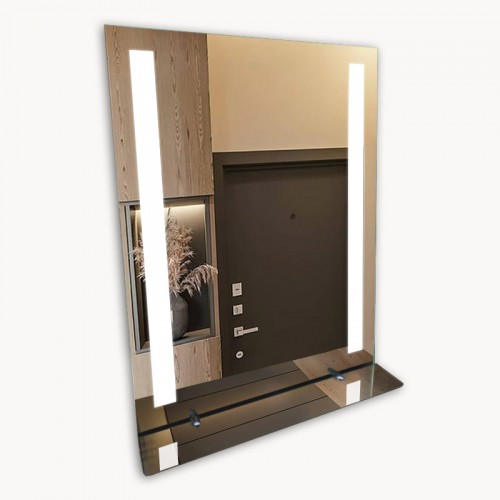 Зеркало в ванную комнату с подсветкой и полочкой "Бона М" 600х800 мм L30