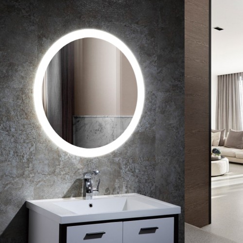Зеркало в ванную комнату с 3D контурной подсветкой "Рассвет" 600х600 мм L57