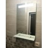 Зеркало в ванную комнату с подсветкой и полкой 400х600 мм L35/1